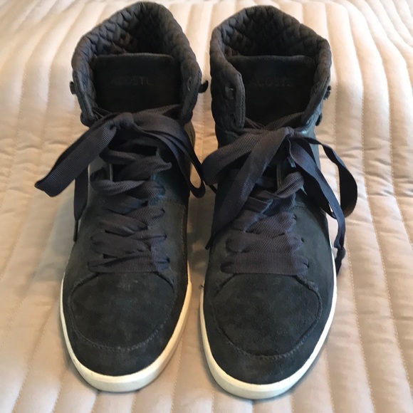 lacoste black high tops